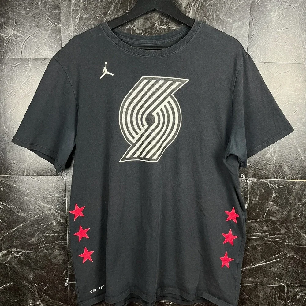 Jordan Men's Black Portland Trail Blazers Dri-FIT Shirt XL